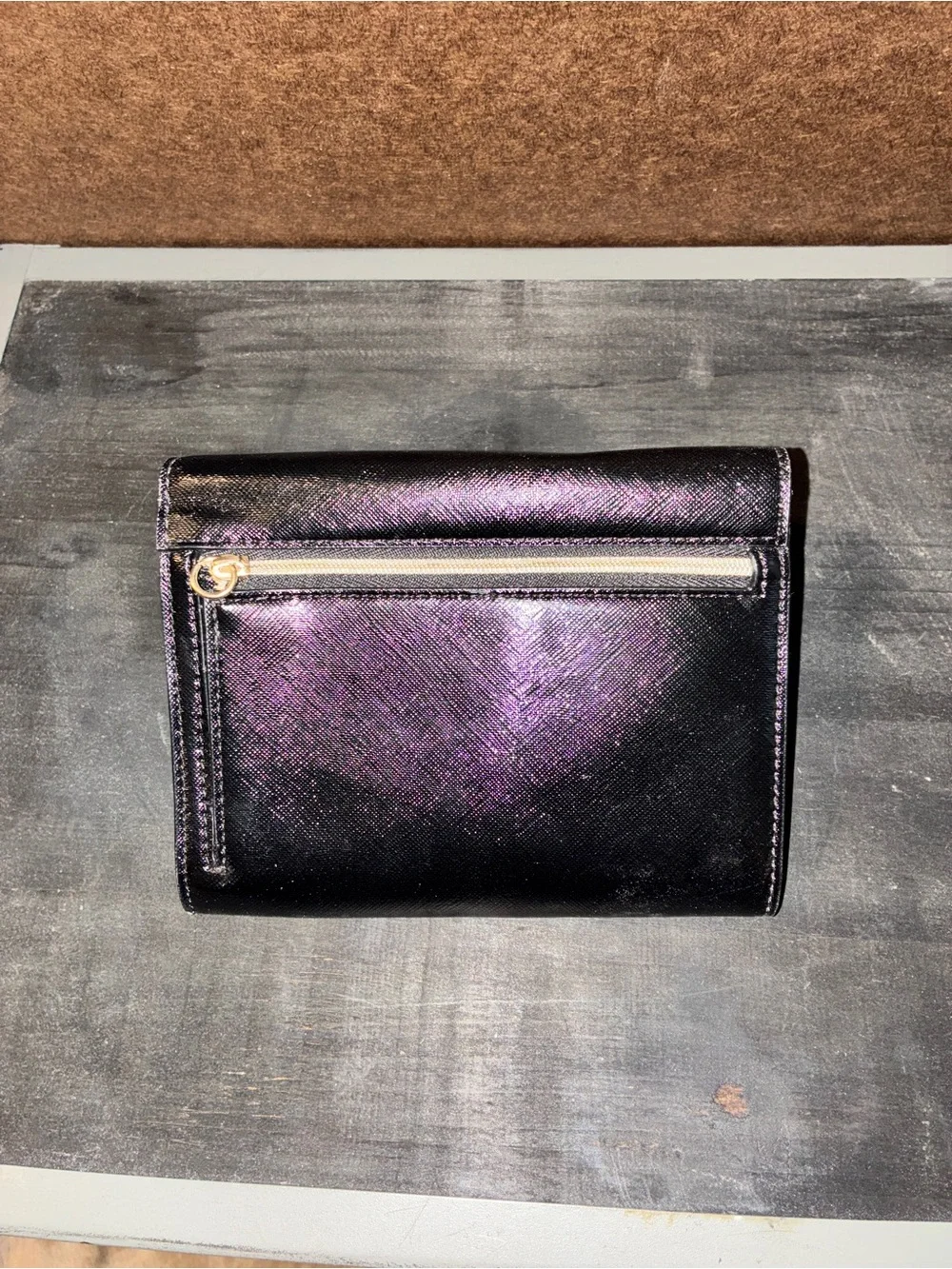 Victoria's Secret Black Envelope Wallet with Gold Logo - Picture 4 of 4